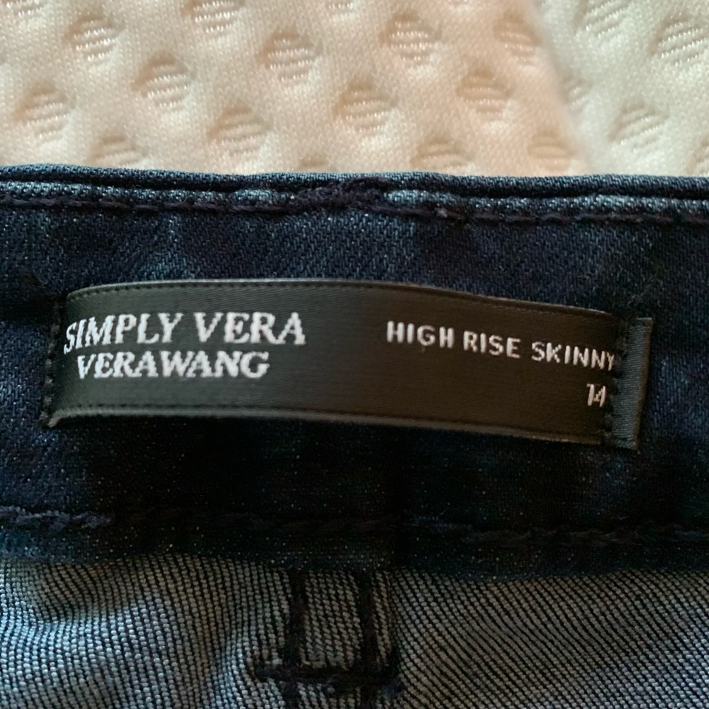 Vera Wang High Rise Skinny Jeans 14